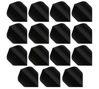 HRLORK 15 Packs Dart Flights Standard Thick Flight Extra Multiple Darts Flight Dart Sets- Black