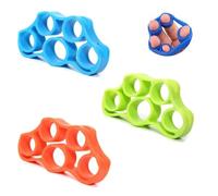 HRLORK 3 Pack Hand Grip Strengthener Silicone Finger Exerciser Grip Strength Trainer for Wrist Strength Training Stress Relief Muscle Training Exercise Fitness