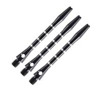 HRLORK 3 Packs Darts Shafts Darts Stems 45MM Aluminium Shafts Multiple Metal Stems Professional Darts Accessories 2BA Shaft-Black
