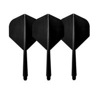 HRLORK 3 Pcs Dart Flights Integrated Dart Flights and Dart Shafts Dart Sets- Black