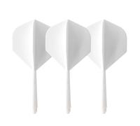 HRLORK 3 Pcs Dart Flights Integrated Dart Flights and Dart Shafts Dart Sets- White