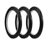 HRLORK 3 Pcs Whiteboard Tape Grid Marking Tape 3mm*66m Thin Black Tape Self Adhesive White Board Tape Lines for Office Work Presentations and Artwork