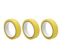 HRLORK 3 Rolls Yellow Low Tack Masking Tape - Writable Painters Tape, 20mm x 20m Professional Decorators Tape for Indoor Painting, Renovation & Home Decoratio