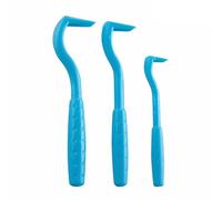 HRLORK 3Pcs Tick Remover Tool Set Painless Stainless Steel Kit for Dogs Cats and Humans Blue Professional Pet Tick Removal Tools