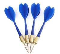 HRLORK 4 Packs Plastic Darts Set Steel Tip Kids Darts Blue Integrated Dart Flights and Shafts