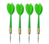 HRLORK 4 Packs Plastic Darts Set Steel Tip Kids Darts Green Integrated Dart Flights and Shafts