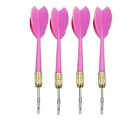 HRLORK 4 Packs Plastic Darts Set Steel Tip Kids Darts Pink Integrated Dart Flights and Shafts