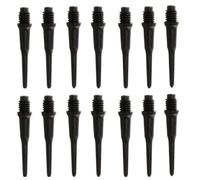 HRLORK 50 Packs Dart Points Plastic Soft Tip Darts Set Darts Attachment Spare Tips-Black