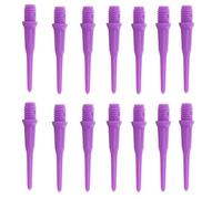 HRLORK 50 Packs Dart Points Plastic Soft Tip Darts Set Darts Attachment Spare Tips-Purple