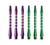 HRLORK 6 Packs Darts Shafts Darts Stems 45MM Aluminium Shafts Multiple Metal Stems Professional Darts Accessories 2BA Shaft-Green Purple