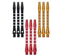 HRLORK 9 Packs Darts Shafts Darts Stems 45MM Aluminium Shafts Multiple Metal Stems Professional Darts Accessories 2BA Shaft-Black Red Golden