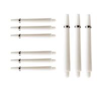 HRLORK 9 Packs Darts Shafts Darts Stems 45MM Nylon Polycarbonate Shafts Multiple Stems Professional Darts Accessories 2BA Shaft -White
