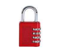 HRLORK Combination Padlock 1 Packs School Locker Lock Outdoor Weatherproof Digit Padlock Resettable Code Lock Red