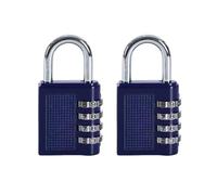 HRLORK Combination Padlock 2 Packs School Locker Lock Outdoor Weatherproof Digit Padlock Resettable Code Lock Blue