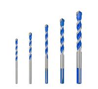 HRLORK Concrete Drill Bit Set&Masonry Drill Bit Set 5 Packs Carbide Drill Bits Size:（4/5/6/8/10mm) for Wood Masonry Concrete Brick Tile Glass