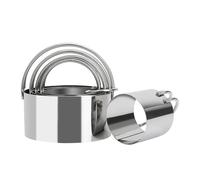 HRLORK Cookie Cutters Set 5 Pcs Stainless Steel Cutters with Handles Baking Mold Dough Cutter Tool for Pastry Biscuit Cake for Decorating Birthday Party (Round)