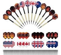 HRLORK Darts Set Plastic Tips Soft Tip Darts Flights Nylon Darts Shafts- 12 Packs