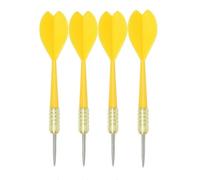 HRLORK Darts Set Steel Tip Yellow Integrated Dart Flights and Shafts- 4 Packs