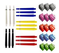 HRLORK Darts Shafts Darts Flights Nylon Shafts Multiple Stems and Flights Darts Accessories- 15 Packs