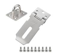 HRLORK Door Padlock Hasp Stainless Steel Clasp with Screws Staple Shed Lock Latch Heavy Duty Gate Lock for Outdoor Garden Door