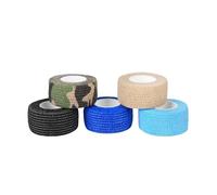 HRLORK Elastic Self Adhesive Bandage -Cohesive Sports Tape Support -Breathable-Roll of 2.5cm*4.5m Vet Wrap -Pack of 5