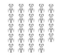 HRLORK Fridge Magnets 24 Pack 12 x 16 mm Small Magnets Cone Strong Magnetic with Box for Office White Board School Fridge Notice Board（Silver）