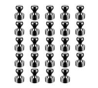HRLORK Fridge Magnets 24 Pack 12 x 16 mm Small Magnets Cone Strong Magnetic with Box for Office White Board School Fridge Notice Board（Black）