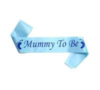 HRLORK Mummy to Be Sash Baby Shower Satin Sash for Mum to Be Party Decoration Party Supplies for Women Gifts（Blue）