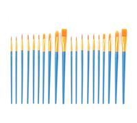 HRLORK Paint Brush Set 20 Pcs Professional Nylon Hair Brushes Different Sizes Brush for Acrylic Gouache Oil Painting Watercolor for Artists Adults Kids for Decorations Figurines Nail Art(Blue)