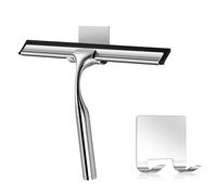 HRLORK Shower Squeegee Stainless Squeegee Windows Wiper Bathroom Glass Cleaner for Bathroom Car Kitchen Window