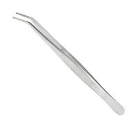 HRLORK Stainless Steel Tweezers Bent Tips Tweezers Serrated Curved Tweezer for Making Jewelry Repairing Craft Crafting- 1 Pcs