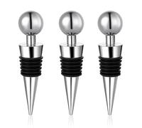 HRLORK Wine Bottle Stoppers 3Pcs Reusable Champagne Stopper Wine Stoppers for Bottles, Prosecco and Sparkling Keeps Drinks Fresh Leak Proof Sealer
