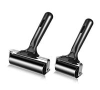 HRLORKC 2Pcs Rubber Roller Brayer Rollers Hard Rubber 4 and 2.2 Inch for Printmaking (Black) by …