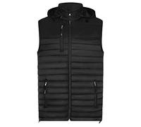 HRM Men's 1301 Hooded Performance Body Warmer, Black, M