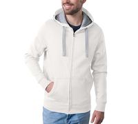 HRM Men's Jacket M Hooded Sweatshirt, Off-White, S
