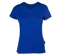 HRM Women's F Luxury v Neck tee, Royal Blue, XXL