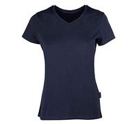 HRM Women's Luxury V F T-Shirt, Navy, S