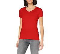 HRM Women's Luxury V-Neck tee, red, Large