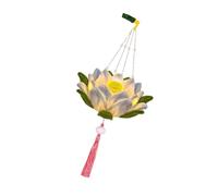 HRODA Traditional Flower Lamp Handmade Glowing Decoration Handheld Decorative Scaldfish Stylish Moon Festival Accessories