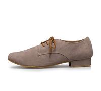 HROYL Mens Dance Shoes Ballroom Latin Jazz Tango Jive Modern Suede Sole Dress Shoes,Model 704/YC