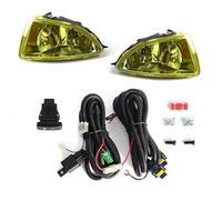 HRQCTIM For Civic 2004 2005 Fog Lamp Daytime Running Headlight Front Bumper Car Light Assembly Switch Wires Front Fog Lights(Yellow cover)