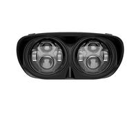 HRQCTIM For Harley For Road Glide 2004 2005 2006 2007 2008 2009 2010 2011 2012 2013 Dual LED Headlights Motorcycle Headlamp Motorbike Headlights(Black)