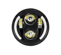 HRQCTIM For Harley For Sportster 1200 883 Street 500 750 5-3/4" Motorcycle Headlights Led 5.75 Inch Black Headlamp Motorbike Headlights(D)