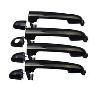 HRQCTIM for Hyundai for Sonata 2006 2007 2008 2009 2010 2.4L 3.3L 1/2/4 Pcs Black/Chrome Exterior Car Door Handle (4 Sides Kit Black)
