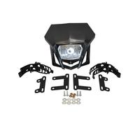 HRQCTIM For SUZUKI DRZ RMZ RM 85 125 250 Dirt Bike Headlamp Universal Motorcycle Headlight Fairing Motorbike Headlights(Black)