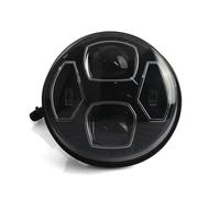 HRQCTIM For Vespa GTS300 GTS 300 Motorcycle Led Headlight Round Head Light Motorcycle Headlamp Assembly Motorbike Headlights(Black Chrome)
