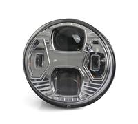 HRQCTIM For Vespa GTS300 GTS 300 Motorcycle Led Headlight Round Head Light Motorcycle Headlamp Assembly Motorbike Headlights(Chrome)