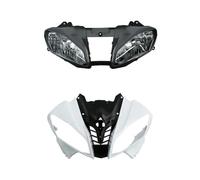 HRQCTIM For Y&amaha YZF R6 2008-2016 Motorcycle Unpainted Upper Front Fairing Cowl Nose Headlight Head Lamp Assembly Motorbike Headlights(1 Set)