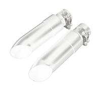 HRQCTIM Motorcycle Exhaust Pipe For Indian For Scout For Bobber Sixty Rogue Twenty 2015-2023 Slip-On Exhaust System Short Slip Ons Mufflers Exhaust Pipe(Silver No muffler)
