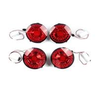 HRQCTIM Rear Tail Light For C&hevrolet For Corvette C6 2005-2013 Tail Lights Assemblies 2DR 4pcs Red Lens LED Tail Brake Light Signal Lamp Auto Parts